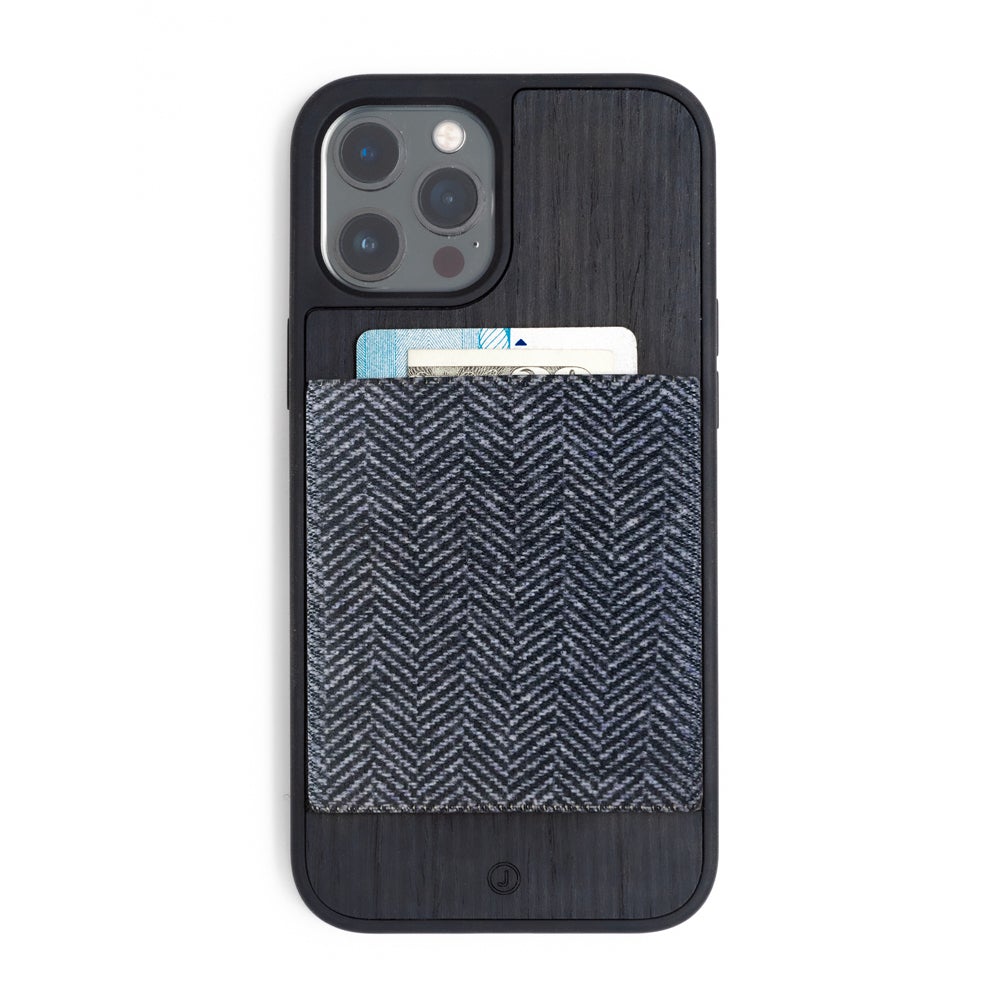 iPhone 14 Pro Bumper Armor Wallet Case with Credit Card Holder Black