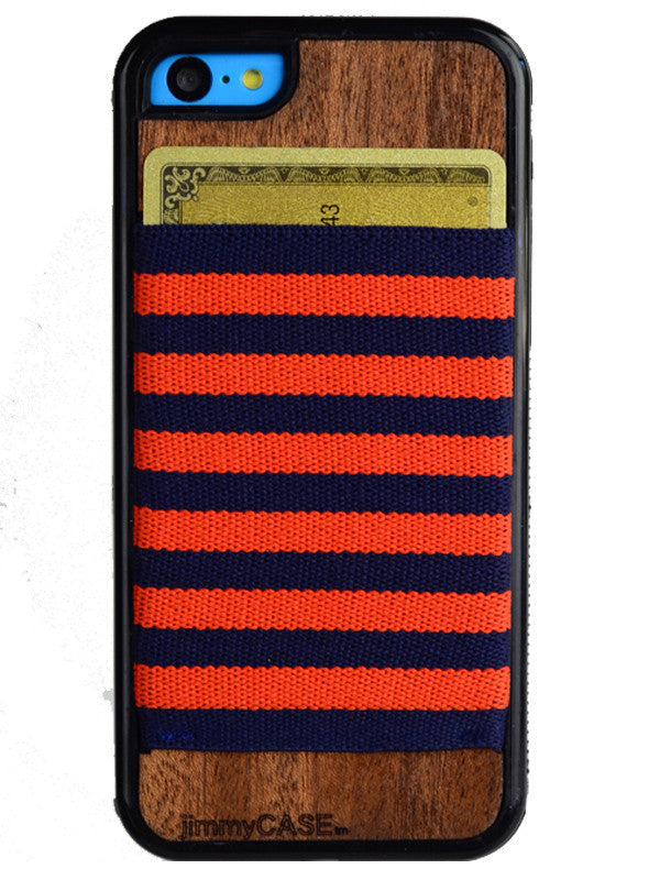 Orange and Navy Blue Stripe
